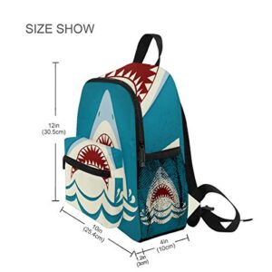 Kids Backpack Shark Tooth Jaws for Toddler Boy Girls Age 3-7