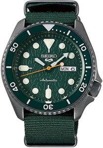 seiko srpd77 5 sports men's watch green 42.5mm stainless steel