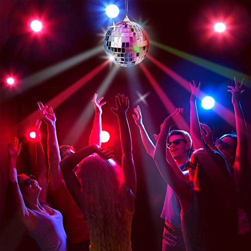 ArtCreativity 4 Inch Mirror Disco Ball - Silver Disco Ball with Hanging String for Parties, Birthdays, and Weddings - 90’s Disco Party Decorations and Supplies, Ceiling Décor Disco Accessories