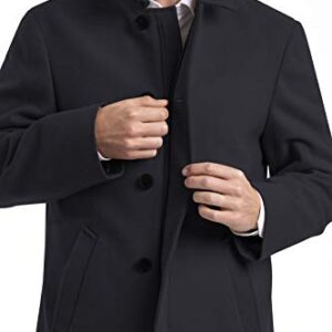 Chaps Men's Long Classic Coat, Dark Navy, 50L