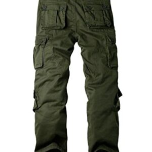 Women's Cotton Casual Military Army Cargo Combat Work Pants with 8 Pocket Army Green US 14