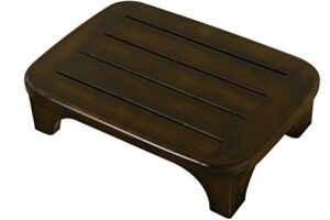 urforestic solid wood bed step stool super large/bedside steps for high beds/solid wood super sturdy hold up to 500 lbs (dark walnut)
