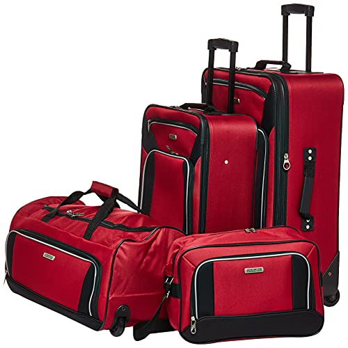 AMERICAN TOURISTER Fieldbrook XLT Softside Upright Luggage, Red/Black, Carry-On 21-Inch