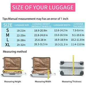 TRAVEL KIN Luggage Cover Washable Suitcase Protector Anti-scratch Suitcase cover Fits 18-32 Inch Luggage