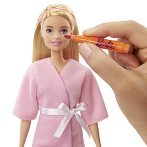 Barbie Spa Day Toy Playset with Blonde Doll & 10+ Accessories Including Puppy, Spa Station, Face Mask Mold & Dough