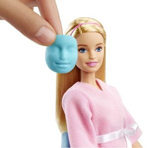 Barbie Spa Day Toy Playset with Blonde Doll & 10+ Accessories Including Puppy, Spa Station, Face Mask Mold & Dough