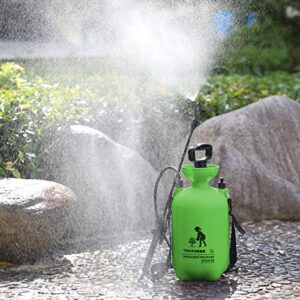 Lawn and Garden Portable Sprayer, 1.3 Gallon - Pump Pressure Sprayer Includes Shoulder Strap, 5L