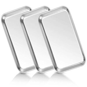 medical tray stainless steel (3 pack), dental lab instruments surgical metal trays bathroom organizer