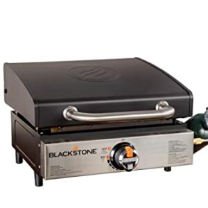 Blackstone 1814 Stainless Steel Propane Gas Portable, Flat Top Griddle Frill Station for Kitchen, Camping, Outdoor, Tailgating, Tabletop, Countertop – Heavy Duty & 12, 000 BTUs, 17 Inch, Black