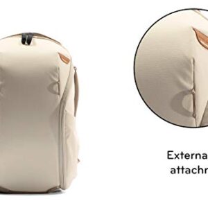 Peak Design Everyday Backpack Zip 15L Bone, Carry-on Backpack with Laptop Sleeve (BEDBZ-15-BO-2)