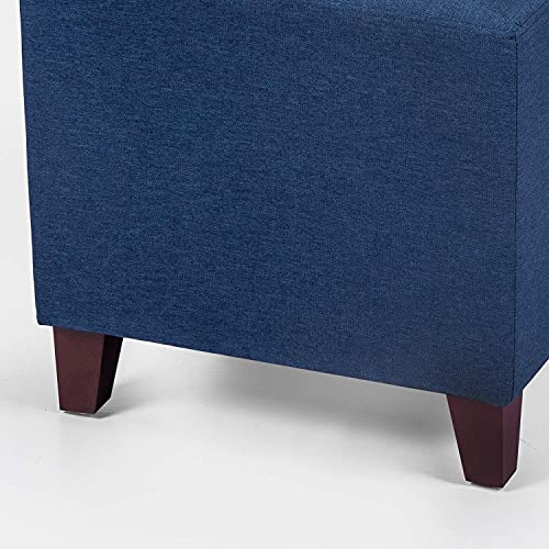 Joveco Ottoman Foot Rest 16" Square Fabric Stool (Royal Blue)