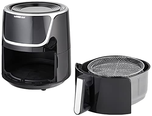 GoWISE USA GW22956 7-Quart Electric Air Fryer with Dehydrator & 3 Stackable Racks, Led Digital Touchscreen with 8 Functions + Recipes, 7.0-Qt, Black/Silver