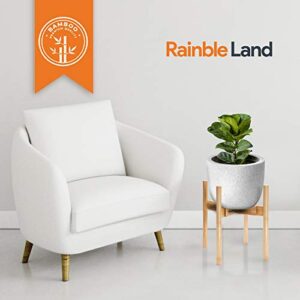 RainbleLand - Adjustable Tall Plant Stand - Mid Century Modern Plant Stands Indoor- Corner Plant Holder for Pot- Fits 8" to 12" Pot Stand (No Pot Included)