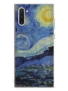 inspired cases - 3d textured galaxy note 10 plus case - rubber bumper cover - protective phone case for samsung galaxy note 10 plus - vincent van gogh - starry night