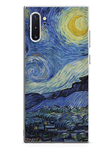 Inspired Cases - 3D Textured Galaxy Note 10 Plus Case - Rubber Bumper Cover - Protective Phone Case for Samsung Galaxy Note 10 Plus - Vincent Van Gogh - Starry Night