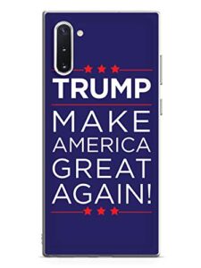 inspired cases - 3d textured galaxy note 10 case - rubber bumper cover - protective phone case for samsung galaxy note 10 - trump - make america great again - blue