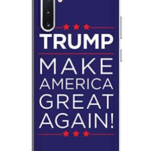 Inspired Cases - 3D Textured Galaxy Note 10 Case - Rubber Bumper Cover - Protective Phone Case for Samsung Galaxy Note 10 - Trump - Make America Great Again - Blue