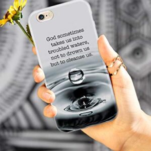 Inspired Cases - 3D Textured Galaxy Note 10 Plus Case - Rubber Bumper Cover - Protective Phone Case for Samsung Galaxy Note 10 Plus - Troubled Waters God Religion Inspirational Quote