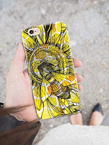 Inspired Cases - 3D Textured Galaxy Note 10 Plus Case - Rubber Bumper Cover - Protective Phone Case for Samsung Galaxy Note 10 Plus - Sunflower Honey Bee - White