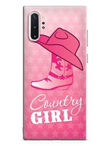 inspired cases - 3d textured galaxy note 10 plus case - rubber bumper cover - protective phone case for samsung galaxy note 10 plus - country girl - cowgirl