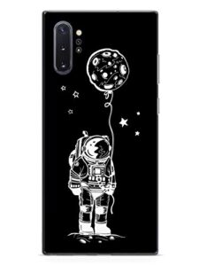inspired cases - 3d textured galaxy note 10 plus case - rubber bumper cover - protective phone case for samsung galaxy note 10 plus - lonely astronaut