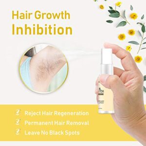 Hair Inhibitor, Painless Hair Regrowth Inhibitor Spray, Apply after Hair Removal, Non-Irritating Hair Inhibitor, for Face, Arm, Leg, Armpit, Make Your Skin Smooth