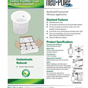 Neo-Pure NP-PFC101 Carbon Filter Cups for Nautilus/Dol-fyn Water Distillers