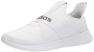 adidas women's puremotion adapt running shoe, white/black/dove grey, 8