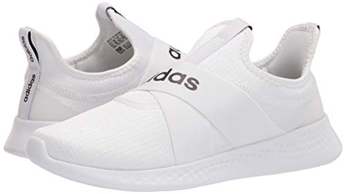 adidas Women's Puremotion Adapt Running Shoe, White/Black/Dove Grey, 8