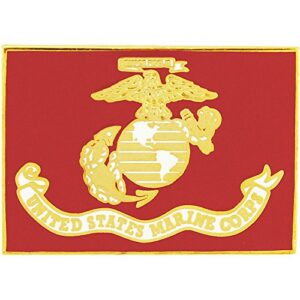 u.s. marines, united states marine corps flag - original artwork, expertly designed pin - 1.125"