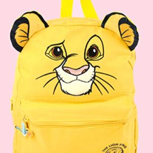 Disney Lion King 3D Simba Cub Face Yellow Backpack