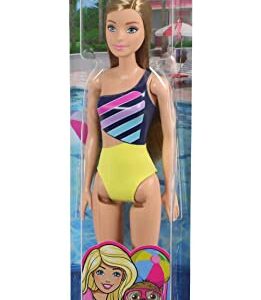 Barbie Doll, Blonde, Wearing Colorful Cut-Out Swimsuit, for Kids 3 to 7 Years Old