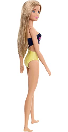 Barbie Doll, Blonde, Wearing Colorful Cut-Out Swimsuit, for Kids 3 to 7 Years Old