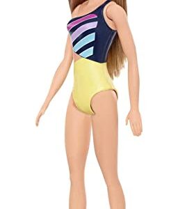 Barbie Doll, Blonde, Wearing Colorful Cut-Out Swimsuit, for Kids 3 to 7 Years Old