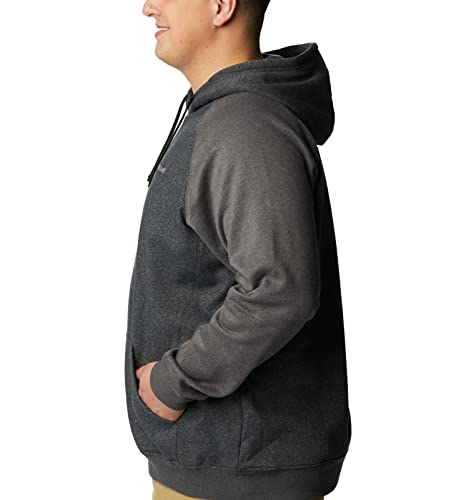 Columbia Men's Hart Mountain II Hoodie, Black Heather/Shark Heather, Small