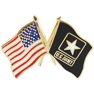 u.s. army, cross flag usa & army small - original artwork, expertly designed pin - 1"