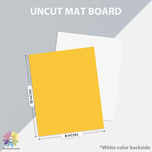 Mat Board Center, Pack of 25, 8x10 Uncut Mat Boards - White Core - Variety Pack - Assorted Colors - Full Sheet - for DIY, Frames, Pictures, Photos, Crafts