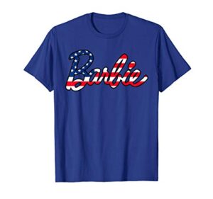 barbie american flag logo t-shirt