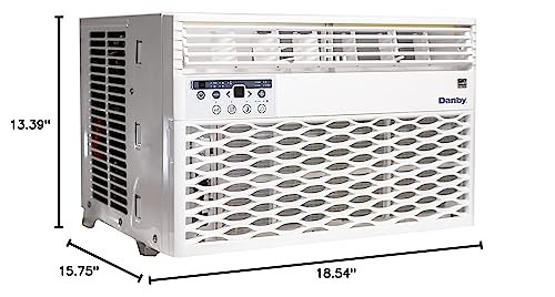 Danby DAC080EB6WDB 8,000 BTU Energy Star Window Air Conditioner, Programmable Timer, LED Display and Remote Control, Ideal for Rooms Up to 350 Square Feet, in White, 8000