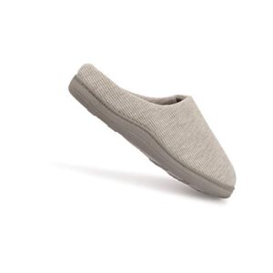 Hanes Womens Soft Waffle Knit Clog Slippers with Indoor/Outdoor Sole , Grey , Large