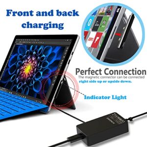 Surface Pro Surface Laptop Charger,65W Power Supply Adapter[Updated] Compatible with Microsoft Surface Pro 9/8/X/7+/7/6/5/4/3,Surface Laptop 5/Studio/4/3/2/1,Surface Book,Surface Go 3/2/1&Travel case