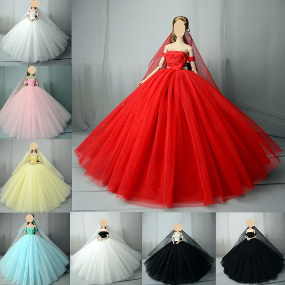 Lance Home 3Pcs Handmade Clothes Vintage Dress for 29cm Doll Wedding Noble Party Dresses Gown Outfit Costume Suit for 11.5 inch Dolls