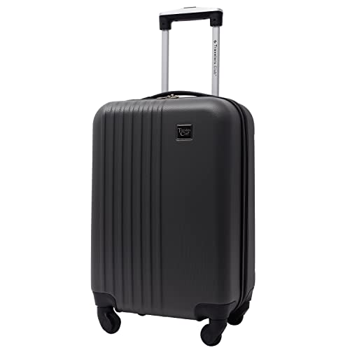 Travelers Club Cosmo Hardside Spinner Luggage, Charcoal Grey, 2-Piece Set (20/28)