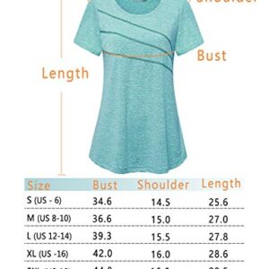 MISS FORTUNE Women's Yoga Tops Short Sleeve Active Wear Dry Fit Shirts Fashion Plus Size Workout Clothing Loose Grey XL