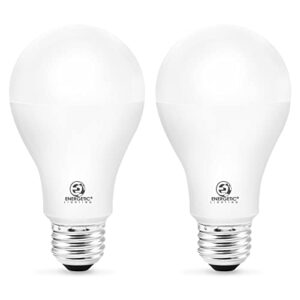 energetic smarter lighting a21 led bulb 150 watt equivalent, super bright light bulb, soft white 2700k, non-dimmable, 2300lm, brightest led bulbs, ul listed, 2-pack