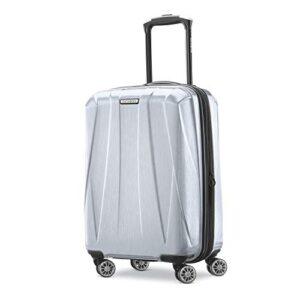 samsonite centric 2 hardside expandable luggage with spinners, silver, carry-on 20-inch