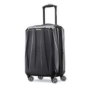 samsonite centric 2 hardside expandable luggage with spinners, black, carry-on 20-inch