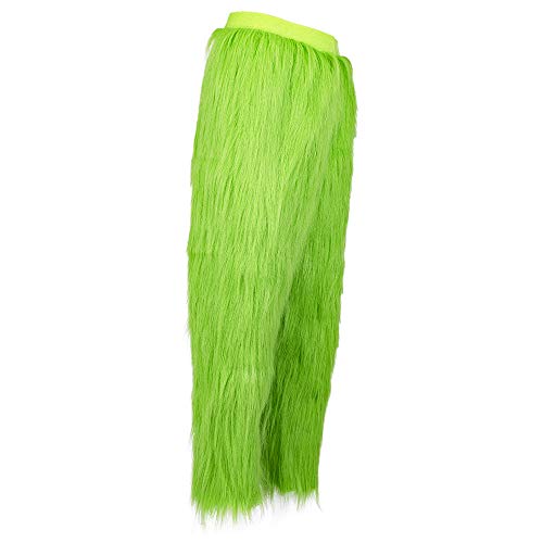 Green Furry Pants,Sleep Pajama Bottoms Halloween Cosplay Costume Accessory for Adult & Kids L