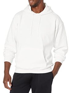 hanes men's ultimate cotton heavyweight pullover hoodie sweatshirt, white, large