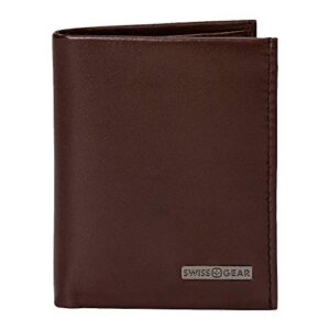 swiss gear men's wallet, bi-fold, rfid protection - brown (044-10-0304), medium